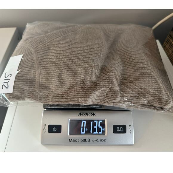 Garnet Hill Sz S 100% Merino Wool Turtleneck Sweater Dress Ribbed Tan Neutral - Picture 11 of 11